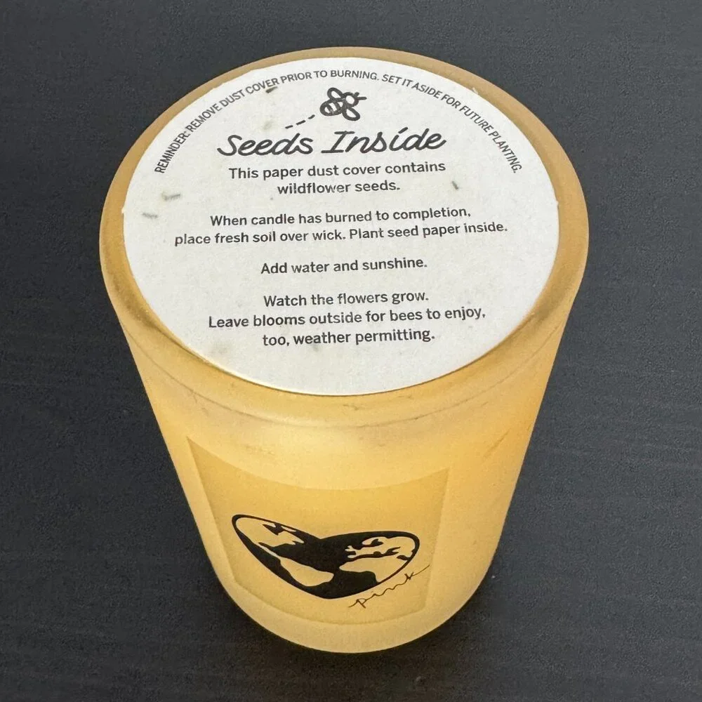 Victoria’s Secret PINK Honey Single Wick Scented Candle + Wildflower Seeds Cover